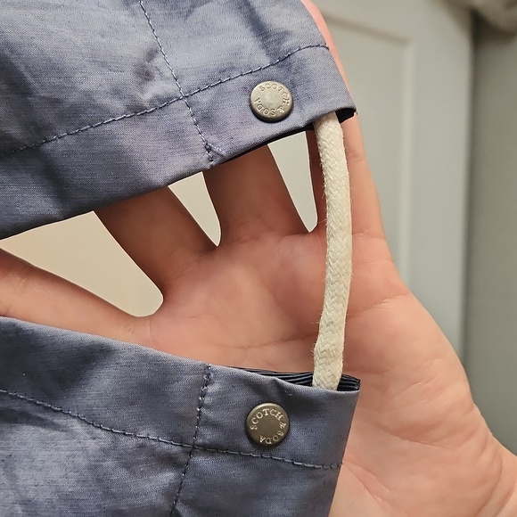 ☔️Scotch & Soda☔️ Hooded Rain Coat, blue, size 1 (S) - Picture 6 of 16